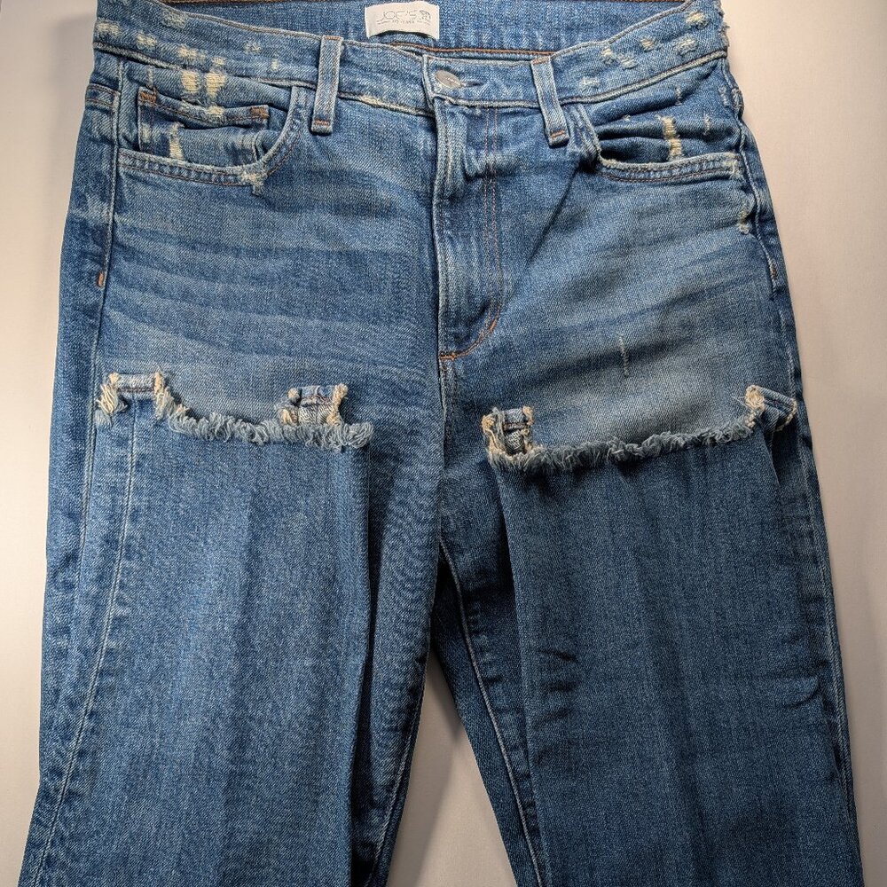 Joe’s Jeans Luna High Rise Cigarette Ankle 27 Frayed Hem Stretch Chic
